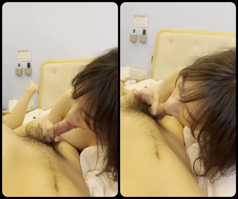 Bạn gái ngoan liếm láp cây hàng bự của anh